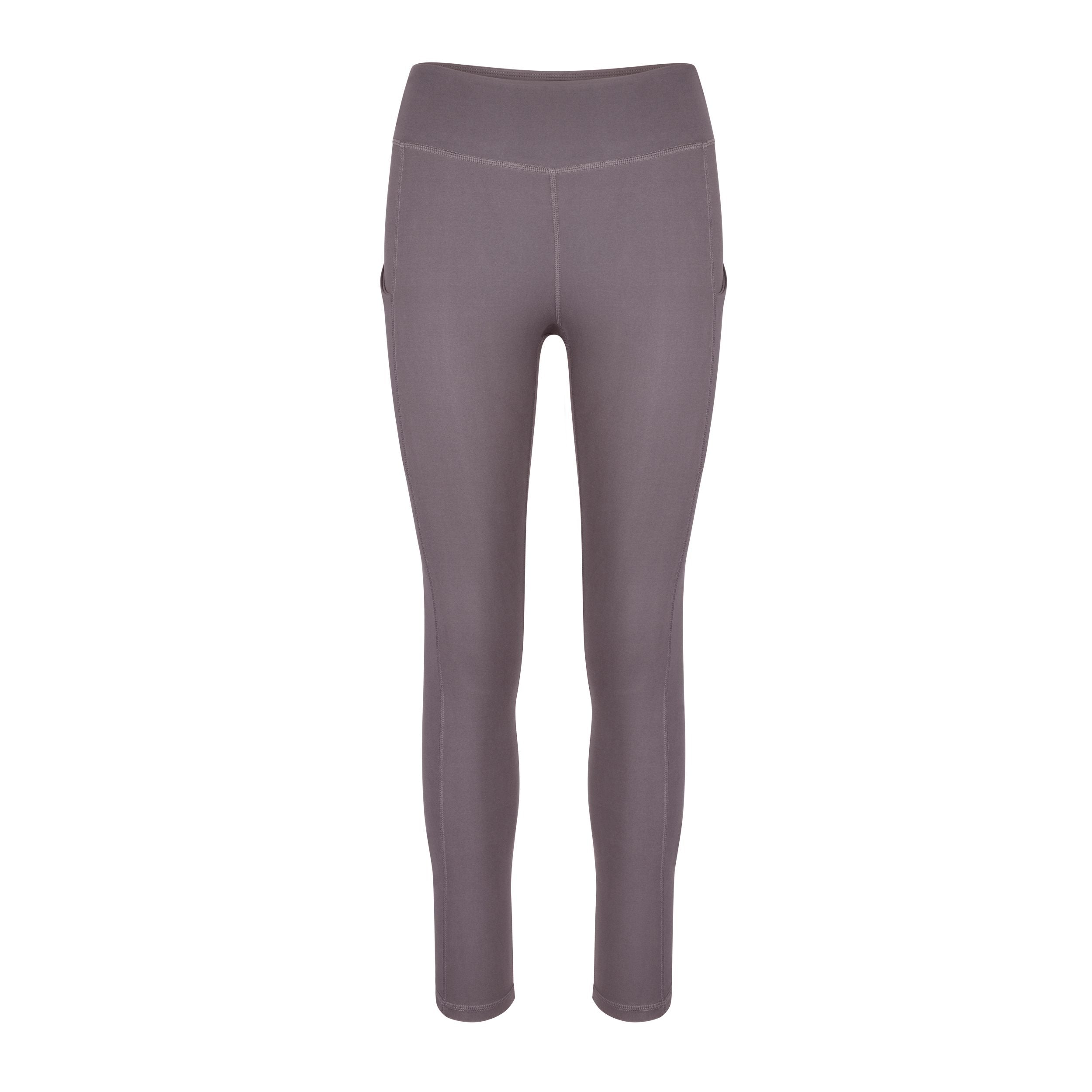 Women's Buttery Soft Activewear Leggings with Pockets - Smoky Mauve, L 